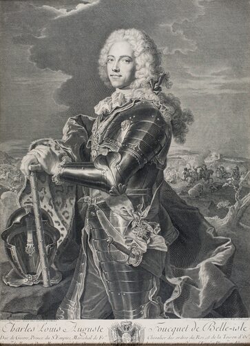 Der Herzog von Belle-isle, Kupferstich nach Hyacinthe Rigaud