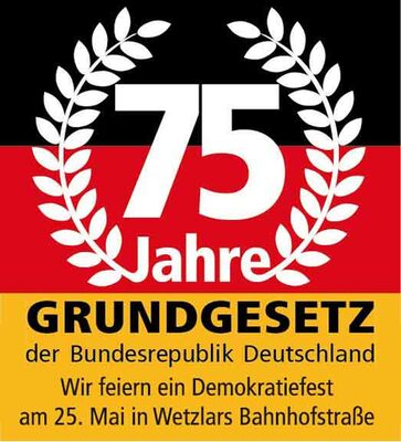 Feier 75 Jahre Grundgesetz Bahnhofstraße Wetzlar