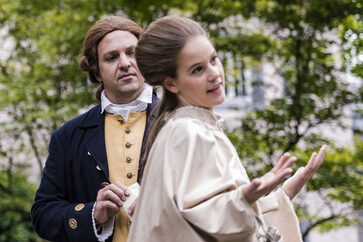 Kostümdarsteller Goethe und Lotte